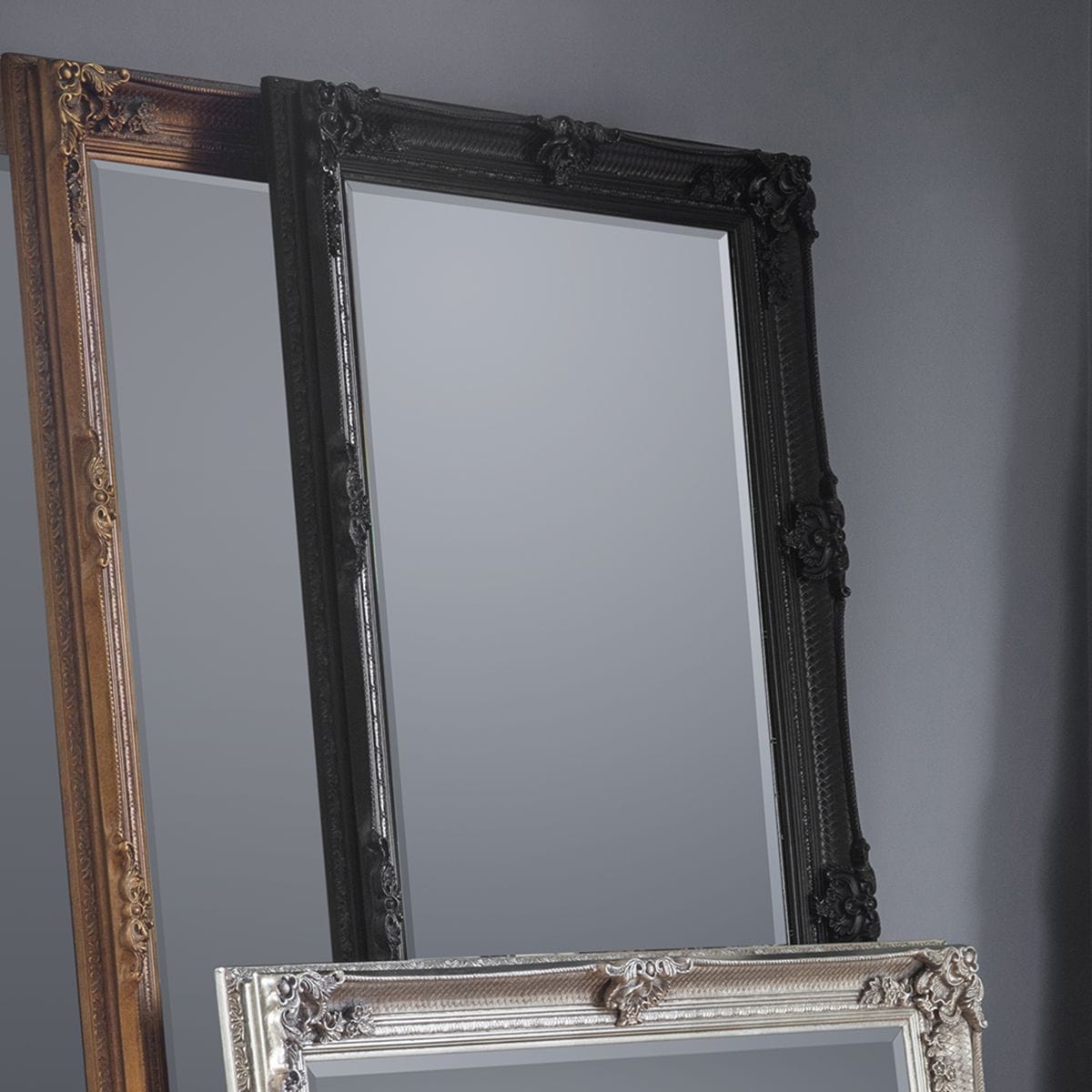 Bodhi Sleeping Abbots Leaner Mirror Black 65''x31'' House of Isabella UK