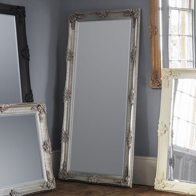 Bodhi Sleeping Abbots Leaner Mirror Silver 65''x31'' House of Isabella UK