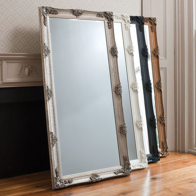 Bodhi Sleeping Abbots Leaner Mirror Silver 65''x31'' House of Isabella UK