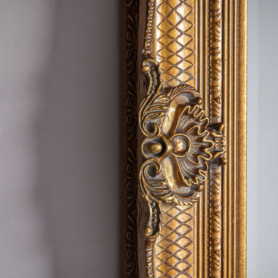Bodhi Sleeping Abbots Rectangle Mirror Gold 43x31" House of Isabella UK