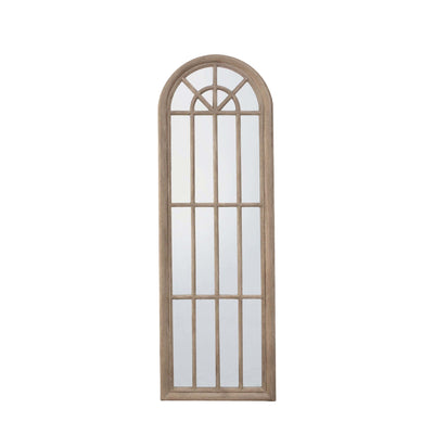 Bodhi Sleeping Bovingdon Panelled Arch Window Mirror 70x24" House of Isabella UK