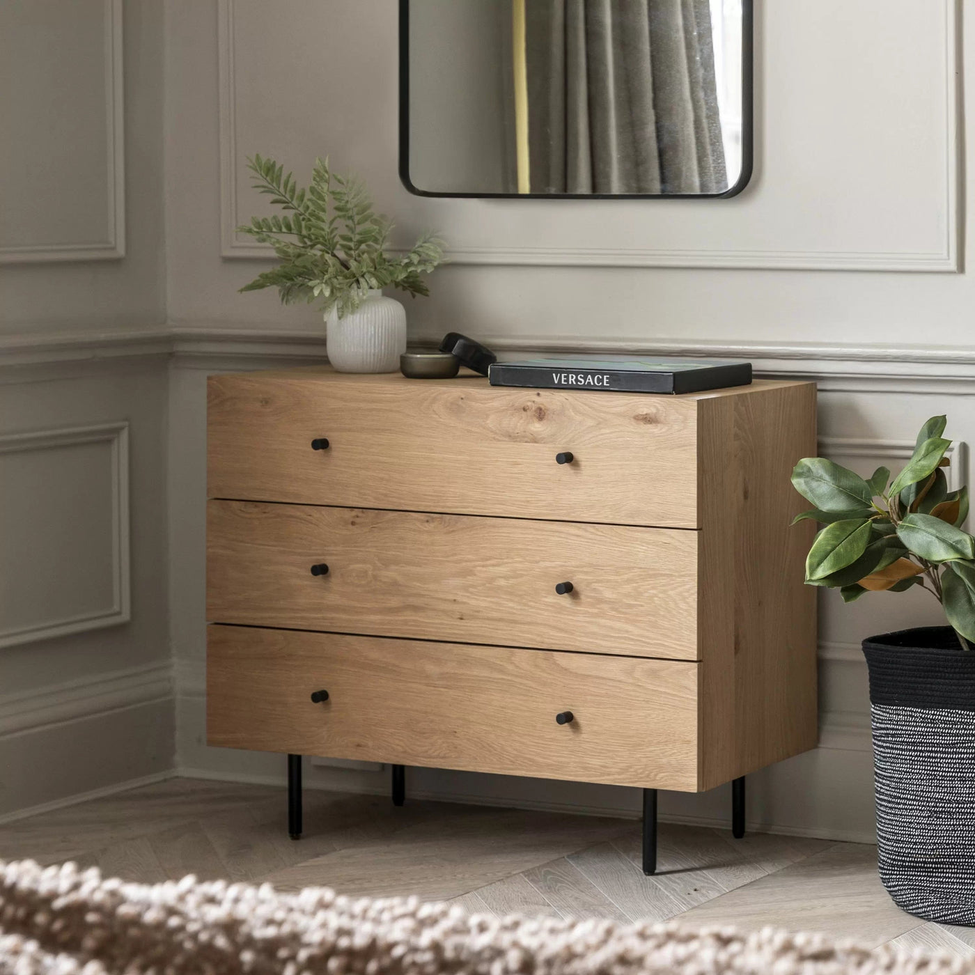 Bodhi Sleeping Netham 3 Drawer Chest Natural 400x900x750mm House of Isabella UK