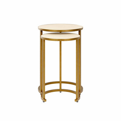 DI Designs Living Hampton Nest Table - Ivory Shagreen - 2 piece House of Isabella UK