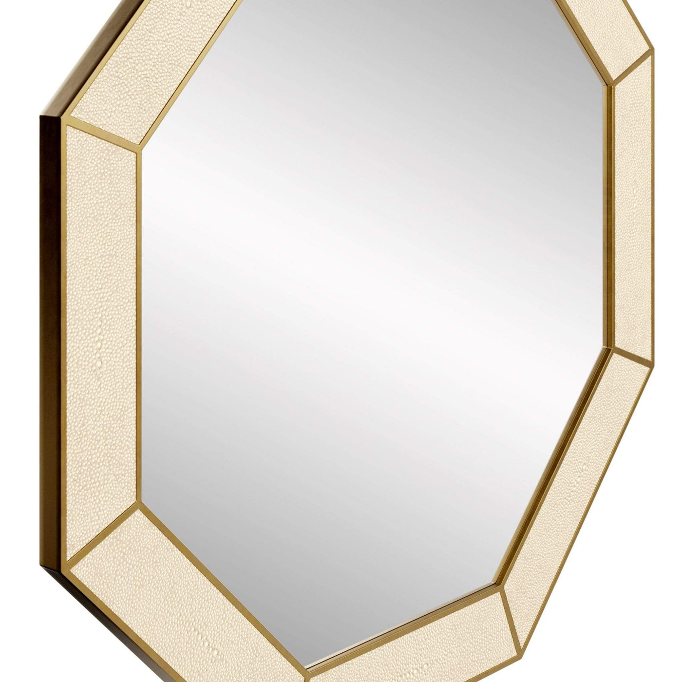DI Designs Mirrors Hampton Mirror, Octagon - Ivory Shagreen | OUTLET House of Isabella UK
