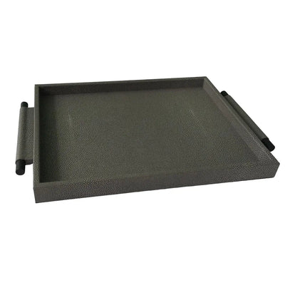 Eccotrading Design London Accessories Arlington Tray Grey Shagreen Leather House of Isabella UK