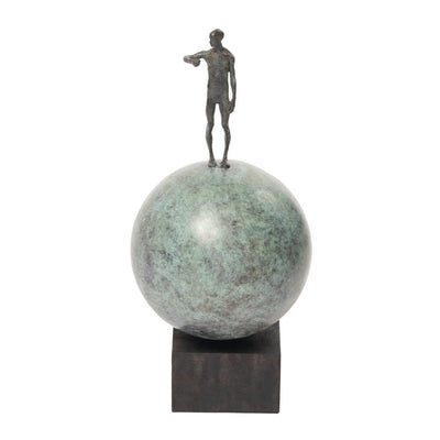 Eccotrading Design London Accessories Bronze Figure On Globe 1 House of Isabella UK