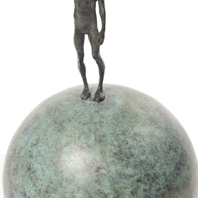 Eccotrading Design London Accessories Bronze Figure On Globe 1 House of Isabella UK