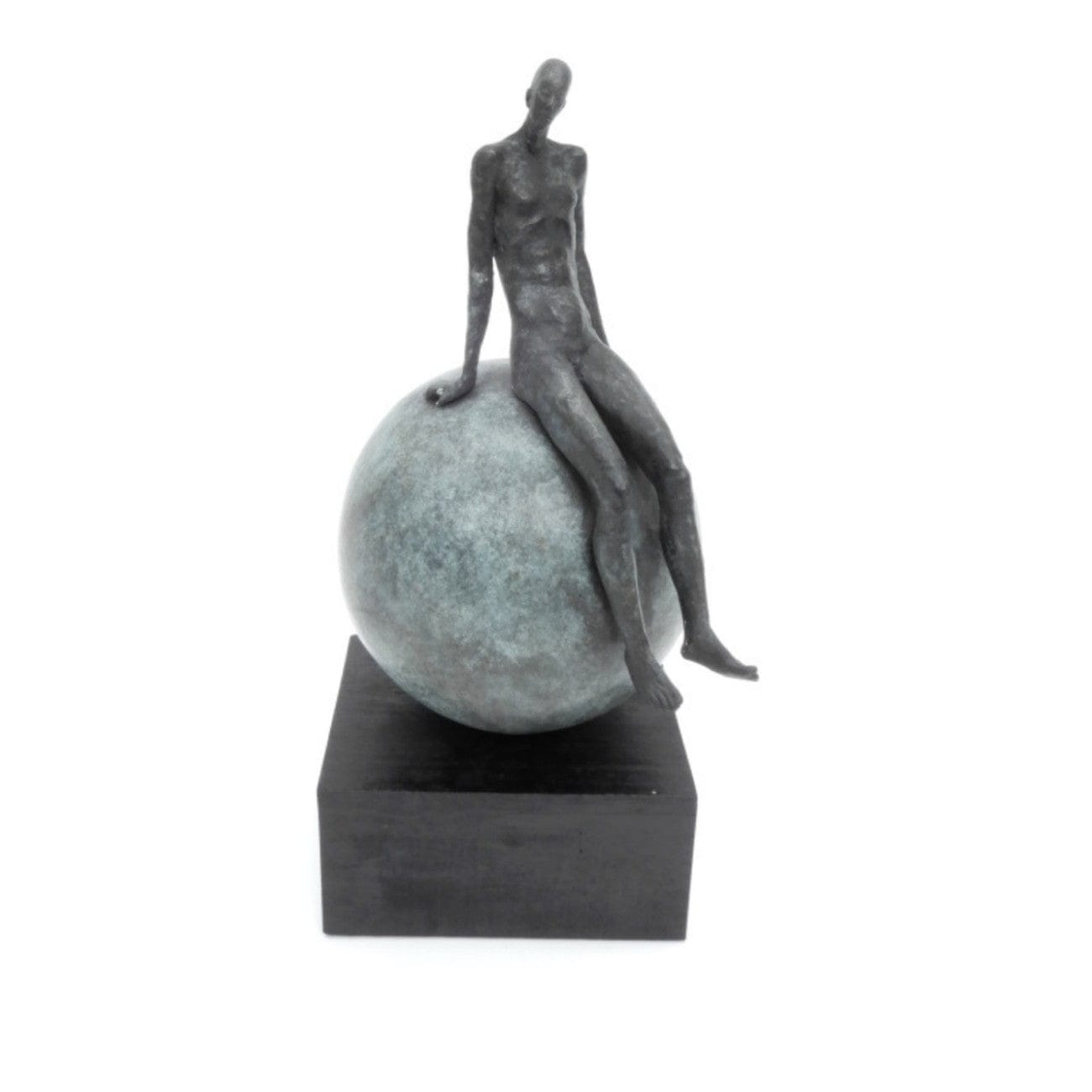 Eccotrading Design London Accessories Bronze Figure On Globe 2 House of Isabella UK