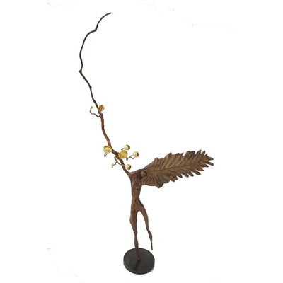 Eccotrading Design London Accessories Bronze Figure With Blossom House of Isabella UK