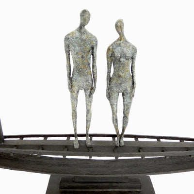 Eccotrading Design London Accessories Bronze Figures in Sampan House of Isabella UK