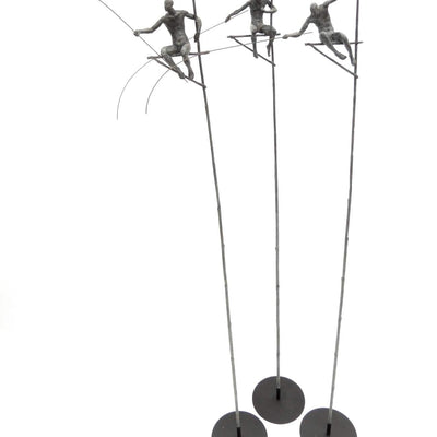 Eccotrading Design London Accessories Bronze Fishermen On Tall Stand House of Isabella UK