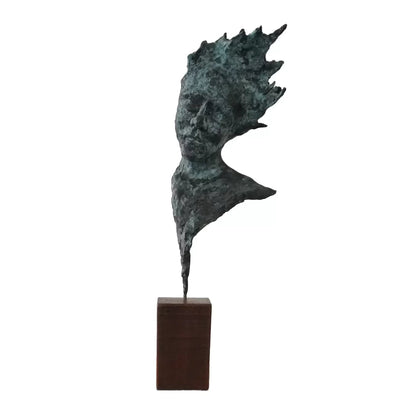 Eccotrading Design London Accessories Bronze Head Windy Day Sculpture House of Isabella UK