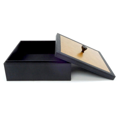 Eccotrading Design London Accessories Leather Box Black and Gold House of Isabella UK