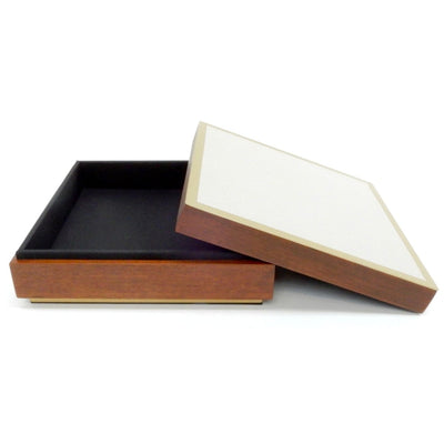 Eccotrading Design London Accessories Leather Box Pumice and Teak House of Isabella UK