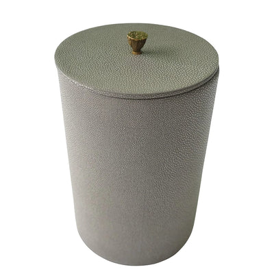 Eccotrading Design London Accessories Lotus Box Grey Shagreen Leather Large House of Isabella UK