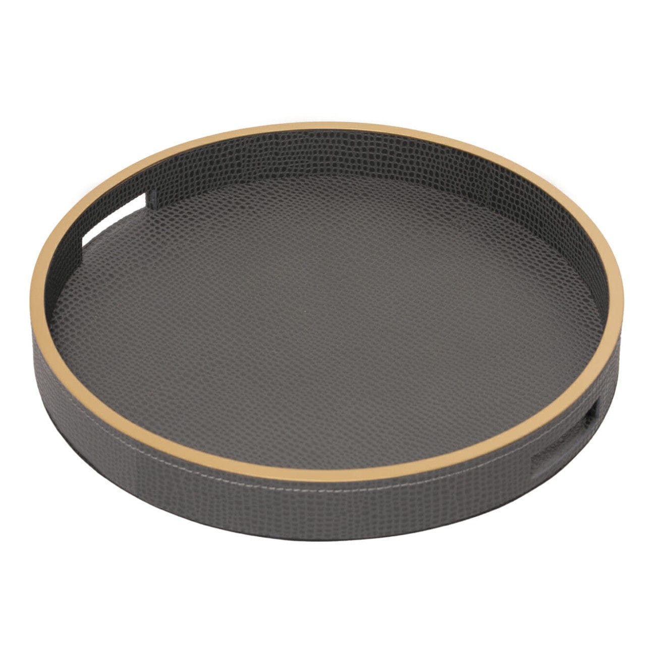 Eccotrading Design London Accessories Paragon Round Tray Komodo Leather House of Isabella UK