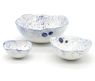 Eccotrading Design London Accessories Porcelain Eggshell Bowls Blue House of Isabella UK