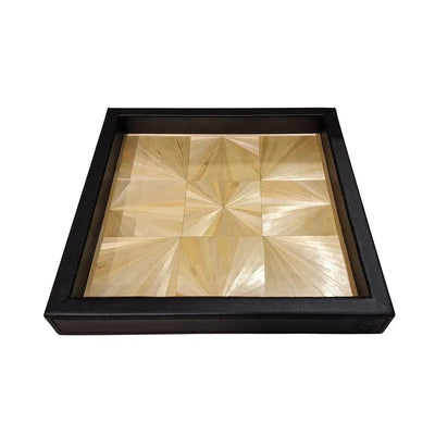 Eccotrading Design London Accessories Straw Marquetry Tray Natural House of Isabella UK