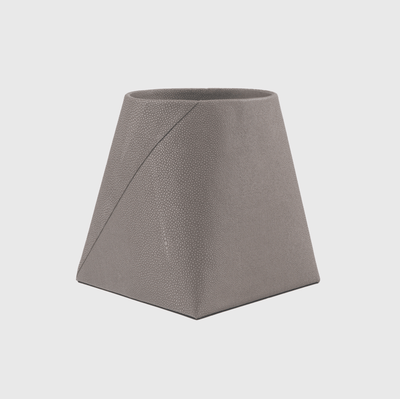 Eccotrading Design London Accessories Tapered Waste Bin Grey Shagreen Leather House of Isabella UK