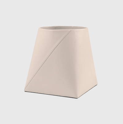 Eccotrading Design London Accessories Tapered Waste Bin Pumice Leather House of Isabella UK