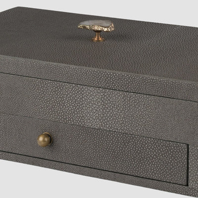 Eccotrading Design London Accessories Treasure Box Grey Shagreen Leather House of Isabella UK