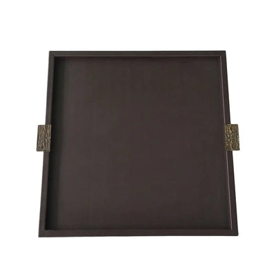 Eccotrading Design London Accessories Wode Tray Square Nappa Leather House of Isabella UK