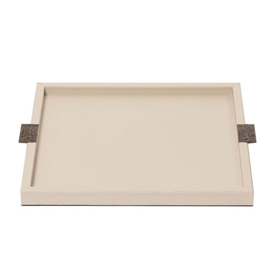 Eccotrading Design London Accessories Wode Tray Square Pumice Leather House of Isabella UK