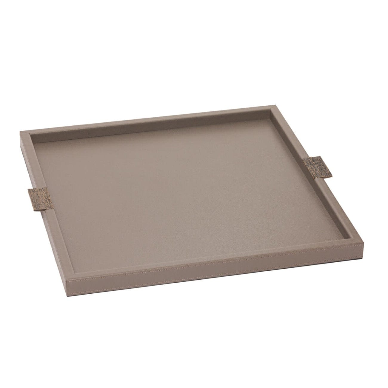 Eccotrading Design London Accessories Wode Tray Square Putty Leather House of Isabella UK