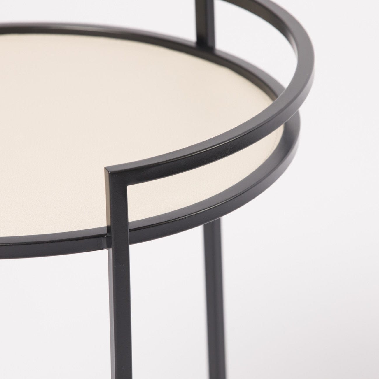Eccotrading Design London Dining Cocktail Table Round Pumice Leather House of Isabella UK