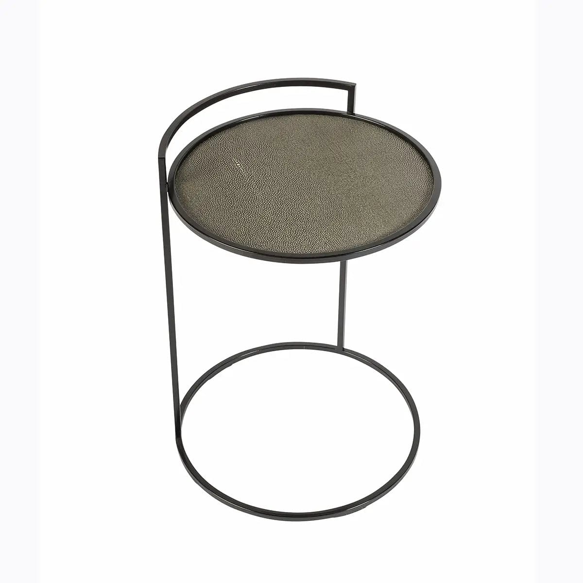 Eccotrading Design London Dining Cocktail Table Round Shagreen Leather House of Isabella UK