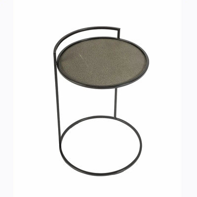 Eccotrading Design London Dining Cocktail Table Round Shagreen Leather House of Isabella UK