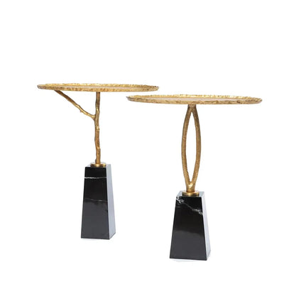 Eccotrading Design London Dining Cocktail Table Y Bronze D'Oro and Marble House of Isabella UK