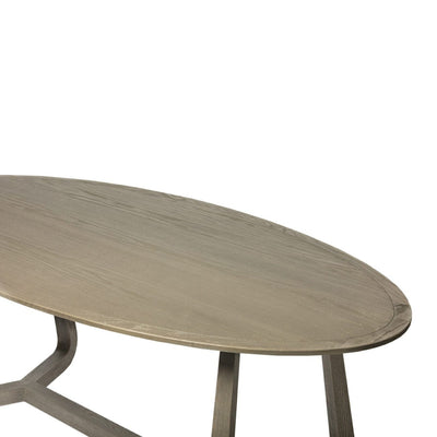 Eccotrading Design London Dining Renmin Oval Dining Table Grey Oak 200cm House of Isabella UK