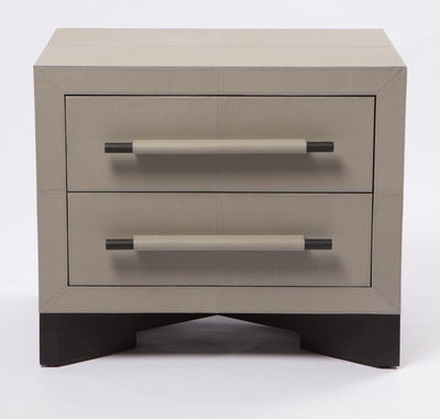 Eccotrading Design London Living Arlington Low Chest French Grey Leather House of Isabella UK