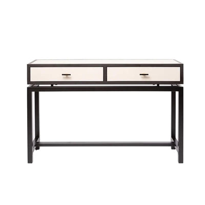 Eccotrading Design London Living Bertie Console 2 Drawer Pumice Leather House of Isabella UK