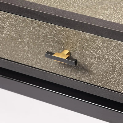 Eccotrading Design London Living Bertie Console 2 Drawer Shagreen Leather House of Isabella UK