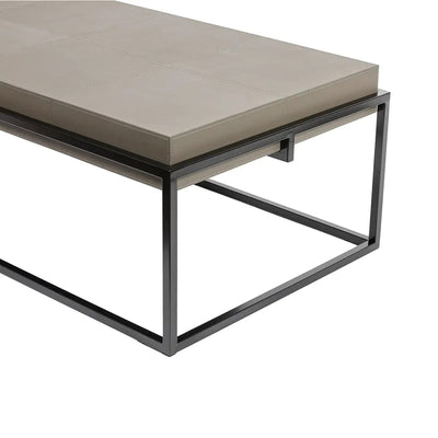 Eccotrading Design London Living Caged Coffee Table Italian Grey Leather House of Isabella UK
