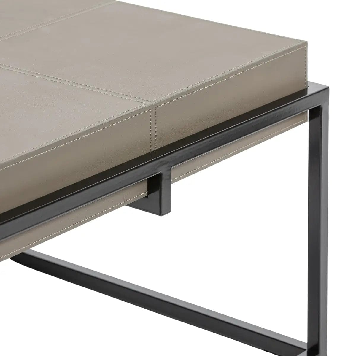 Eccotrading Design London Living Caged Coffee Table Italian Grey Leather House of Isabella UK