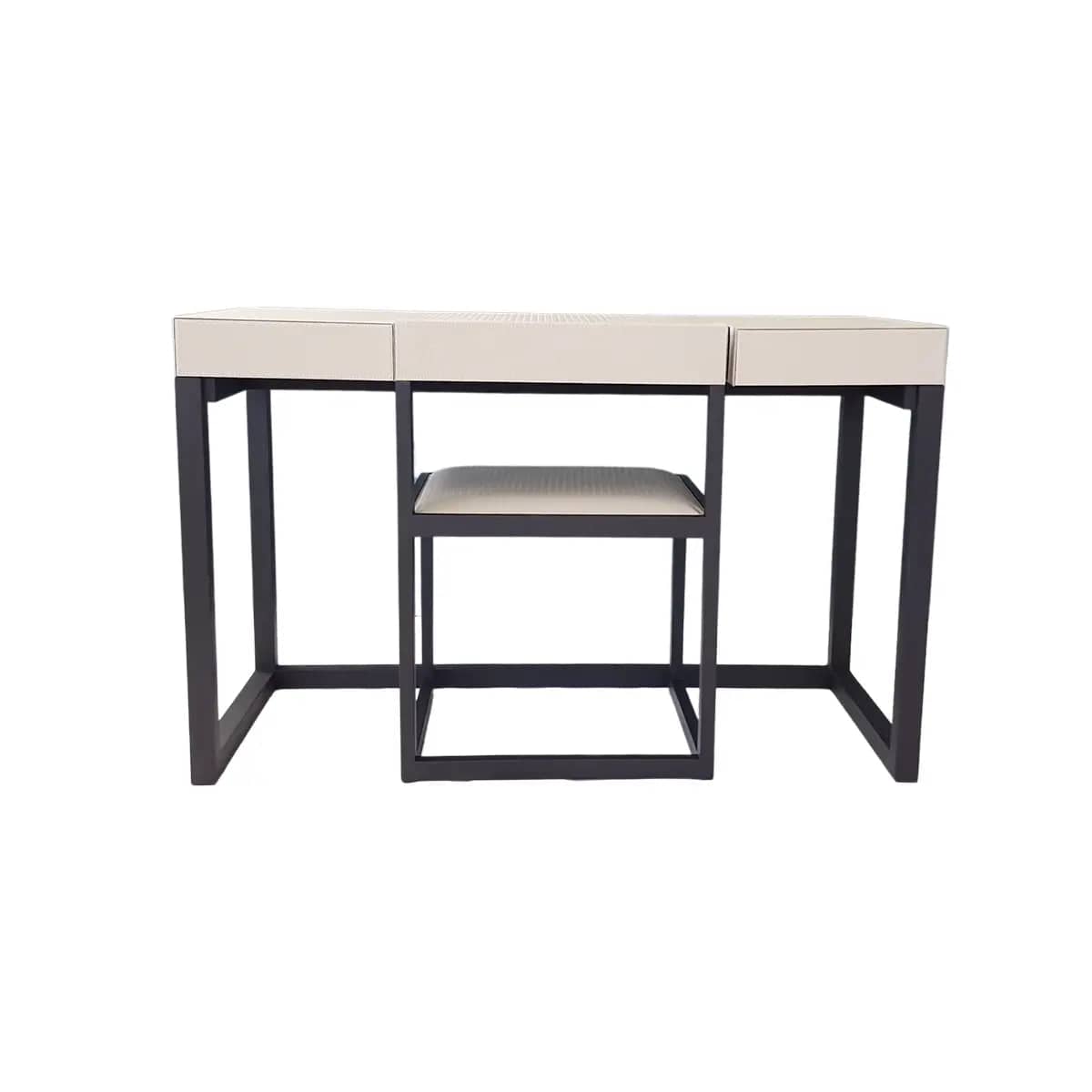 Eccotrading Design London Living Compact Desk and Chair Woven Pumice Leather House of Isabella UK