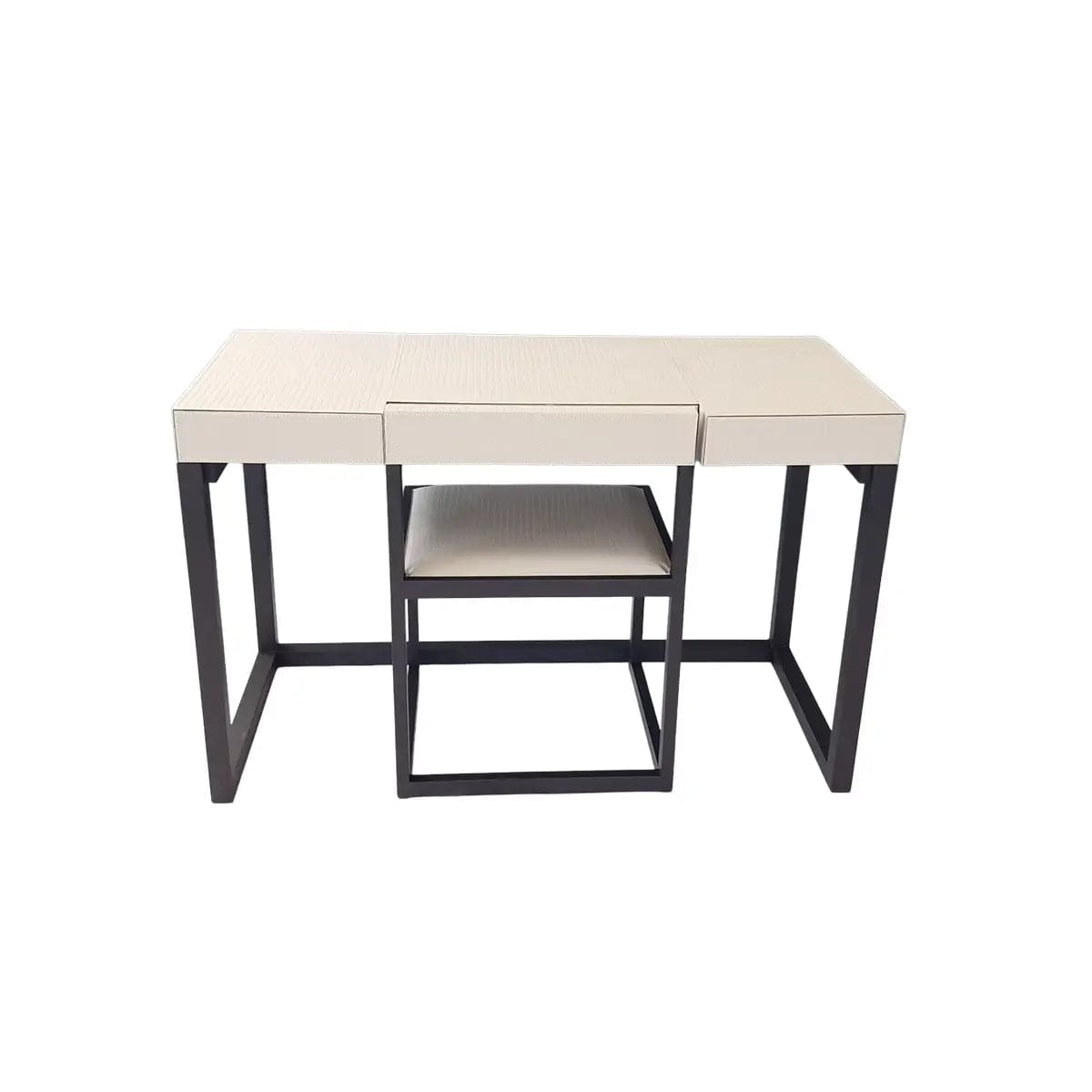 Eccotrading Design London Living Compact Desk and Chair Woven Pumice Leather House of Isabella UK