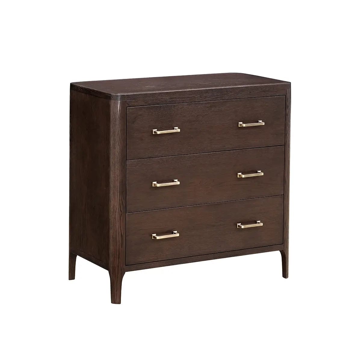 Eccotrading Design London Living Hudson 3 drawer chest brushed brown oak House of Isabella UK