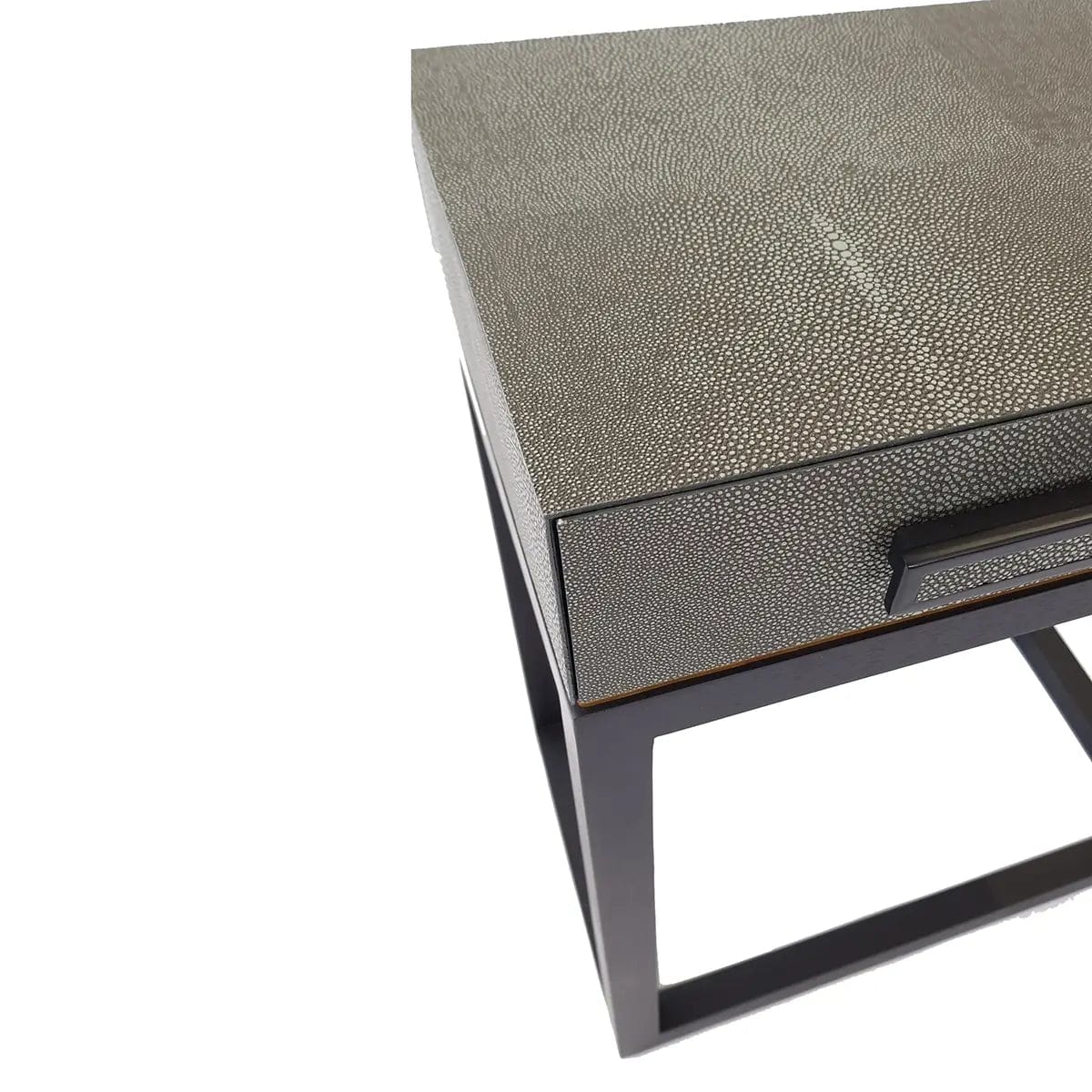 Eccotrading Design London Living Linea D'Oro Side Table 1 Drawer Shagreen Leather House of Isabella UK