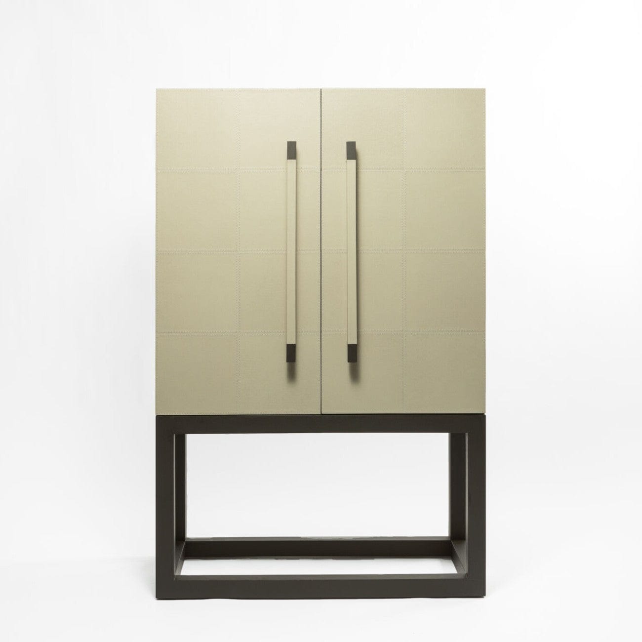 Eccotrading Design London Living Linea Nera Armoire French Grey Leather House of Isabella UK