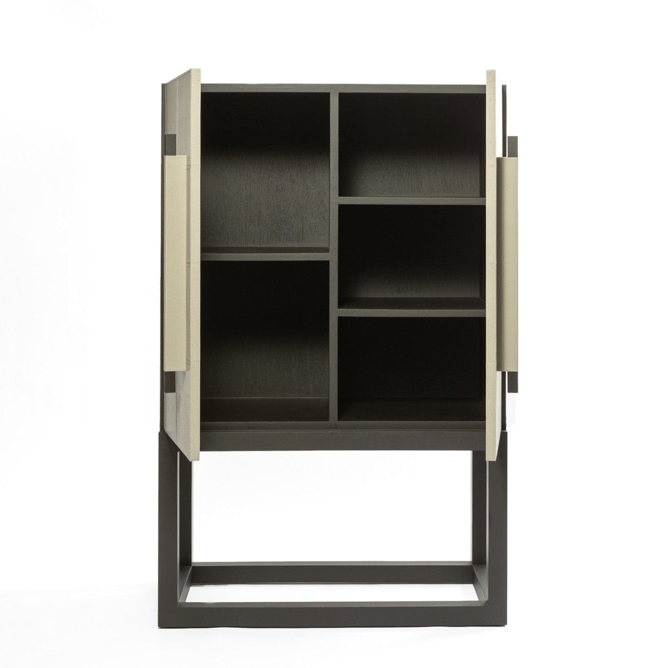 Eccotrading Design London Living Linea Nera Armoire French Grey Leather House of Isabella UK