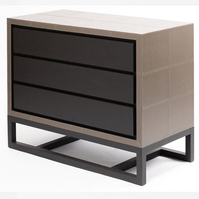 Eccotrading Design London Living Riviera Chest Italian Grey Leather House of Isabella UK