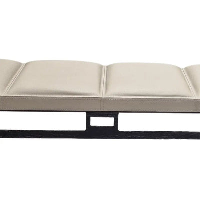 Eccotrading Design London Living Wode Bronze Bench French Grey Leather House of Isabella UK
