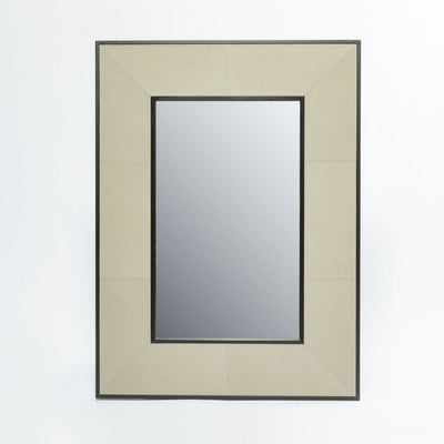 Eccotrading Design London Mirrors Rectangle Mirror French Grey Leather House of Isabella UK