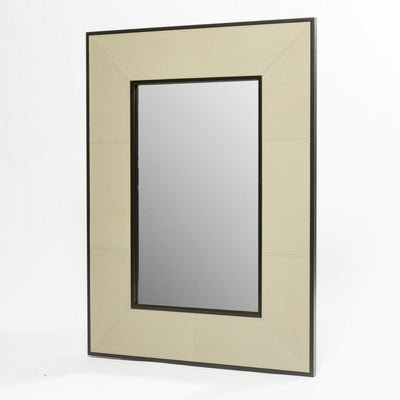 Eccotrading Design London Mirrors Rectangle Mirror French Grey Leather House of Isabella UK