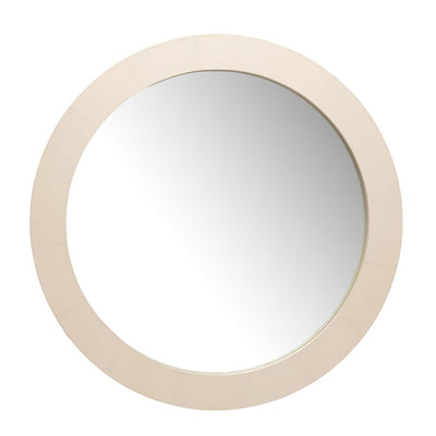 Eccotrading Design London Mirrors Round Mirror Pumice Leather House of Isabella UK