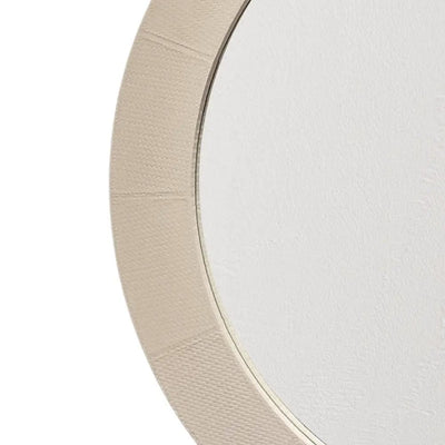Eccotrading Design London Mirrors Round Mirror Pumice Woven Leather House of Isabella UK